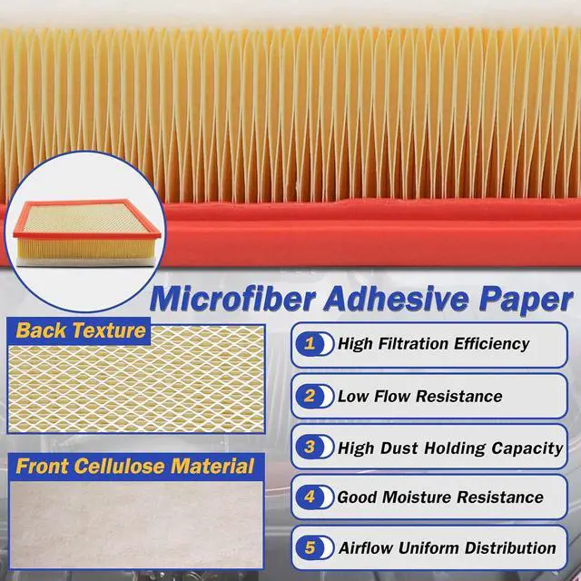 Alt view image 4 of 7 - A3231C Engine Air FIlter for 2017-2019 Chevy Silverado 2500HD 3500HD GMC Sierra 2500HD 3500HD Duramax 6.6L V8 84262965 A3257C (Diesel Engine Only)
