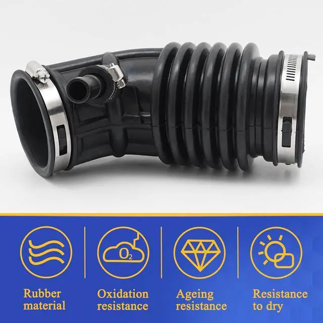 Alt view image 2 of 6 - Air Cleaner Intake Hose Tube with Clamps for 2007-2013 Nissan Altima 2.5L 4 Cylinder Engine 16576-JA000