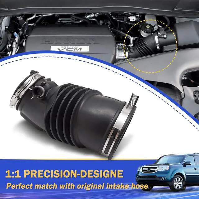 Alt view image 4 of 7 - Air Cleaner Intake Hose Tube for 2009 2010 2011 2012 2013 2014 2015 Honda Pilot 17228-RN0-A00