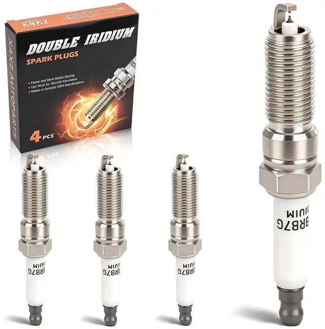 Main image of 91970 Double Iridium Spark Plugs 4PCS for 2016-2019 Chevy Cruze, 2016-2024 Chevy Equinox/Malibu, 16-19 Trax, 2018-2024 GMC Terrain, 2016-2024 Buick Encore, 16-19 Cascada Replace# ILNAR8B7G 90644