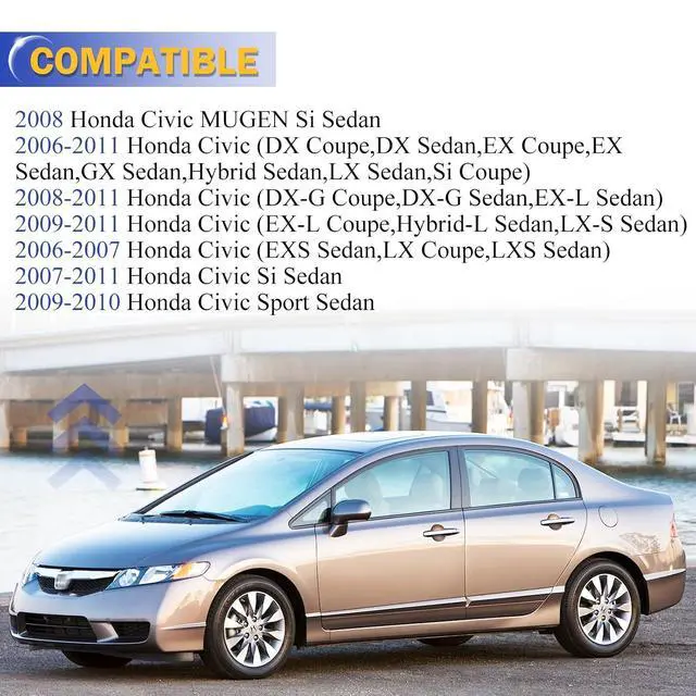 Alt view image 2 of 7 - Hood Hinge for 2006-2011 Honda Civic Front Left/Right Driver & Passenger Side LH RH HO1236115 HO1236116