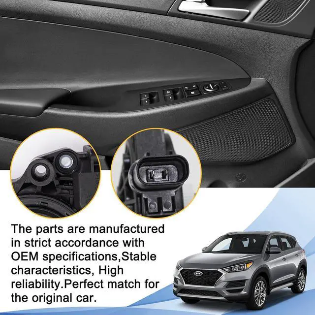 Alt view image 5 of 6 - OEM Quality Power Window Motor for 2016-2021 Hyundai Tucson Front Left Or Rear Left Driver Side Door without Auto Up&Down 82450D3000