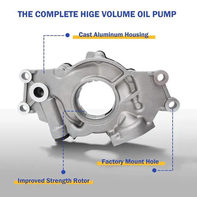 Alt view image 6 of 7 - M295HV High Volume Oil Pump for Chevy Silverado Suburban 1500 Tahoe Trailblazer GMC Sierra 1500 Yukon XL Cadillac Escalade Rainier 4.8L 5.3L 5.7L 6.0L 6.2L