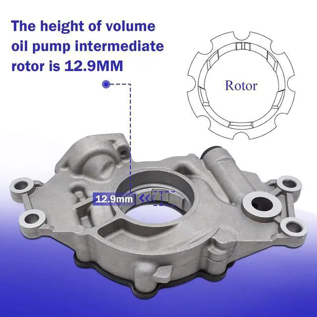 Alt view image 5 of 7 - M295HV High Volume Oil Pump for Chevy Silverado Suburban 1500 Tahoe Trailblazer GMC Sierra 1500 Yukon XL Cadillac Escalade Rainier 4.8L 5.3L 5.7L 6.0L 6.2L