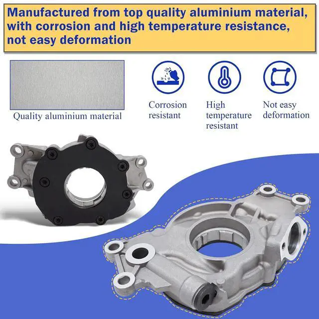 Alt view image 4 of 7 - M295HV High Volume Oil Pump for Chevy Silverado Suburban 1500 Tahoe Trailblazer GMC Sierra 1500 Yukon XL Cadillac Escalade Rainier 4.8L 5.3L 5.7L 6.0L 6.2L