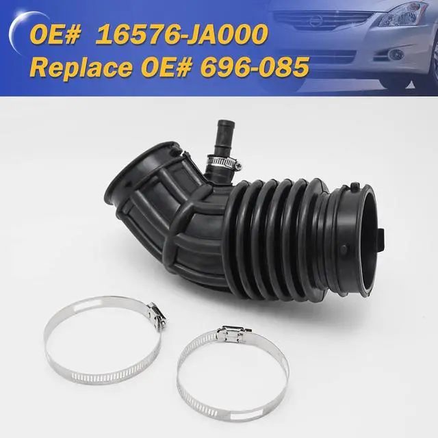 Alt view image 5 of 6 - Air Cleaner Intake Hose Tube with Clamps for 2007-2013 Nissan Altima 2.5L 4 Cylinder Engine 16576-JA000