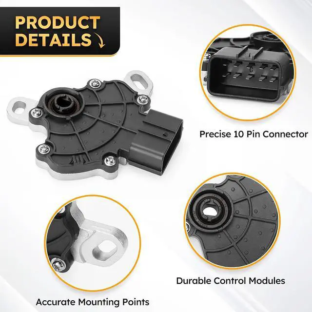 Alt view image 7 of 7 - 28900RCL003 Automatic Transmission Neutral Safety Position Switch for Honda 03-12 Accord Civic,06-15 Civic,07-14 CR-V,12-15 Crosstour,07-11 Element,07-08 Fit Replace# 28900RCR003, 28900-RPC-013
