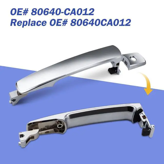 Alt view image 6 of 6 - Chrome Exterior Outside Door Handle Front Left Driver Side Door Handle for 2003-2007 Nissan Murano, 2010-2015 Rogue 2003-2008 Infiniti FX35 FX45 80640-CA012, 80640CA012