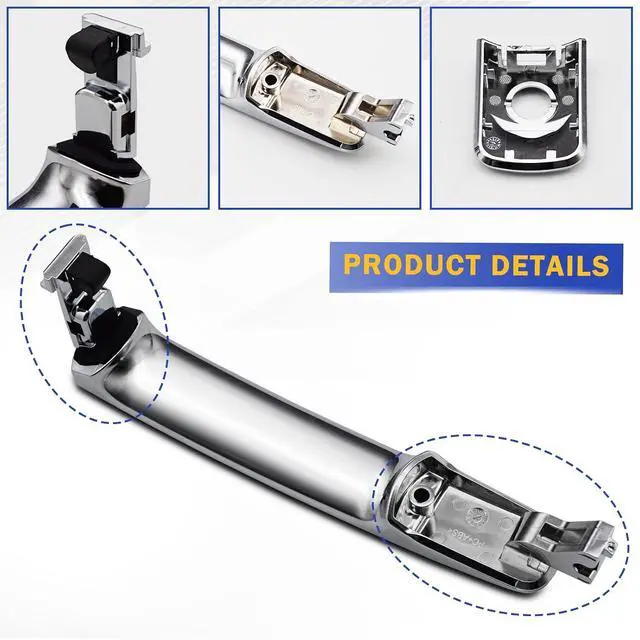 Alt view image 4 of 6 - Chrome Exterior Outside Door Handle Front Left Driver Side Door Handle for 2003-2007 Nissan Murano, 2010-2015 Rogue 2003-2008 Infiniti FX35 FX45 80640-CA012, 80640CA012