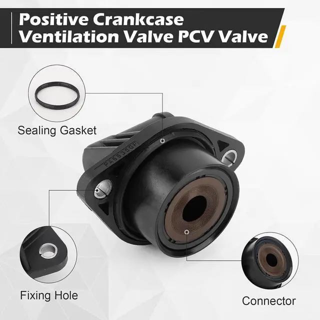 Alt view image 6 of 7 - 46835 PCV Valve Assembly-Positive Crankcase Ventilation Valve For 3.6L Chrysler 200 300 Town & Country/Dodge Challenger Charger/Jeep Wrangler Ram 1500 C/V Replaces# 68083202AC, 68083202AB