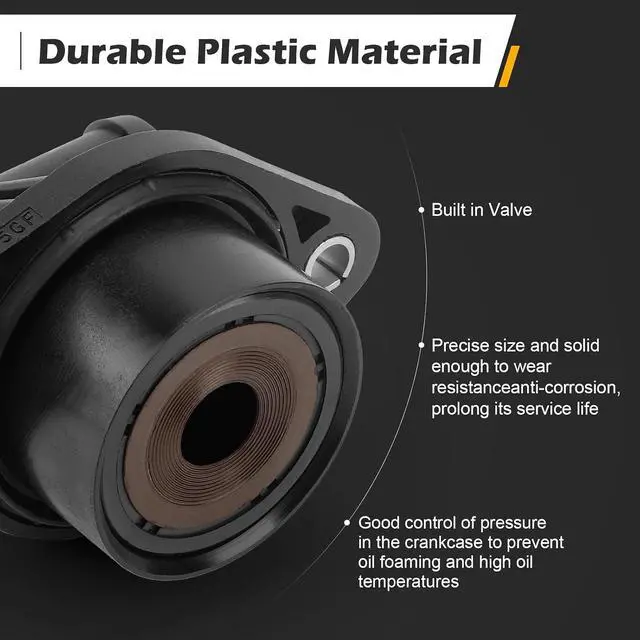 Alt view image 4 of 7 - 46835 PCV Valve Assembly-Positive Crankcase Ventilation Valve For 3.6L Chrysler 200 300 Town & Country/Dodge Challenger Charger/Jeep Wrangler Ram 1500 C/V Replaces# 68083202AC, 68083202AB