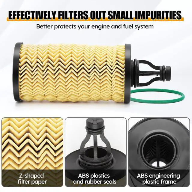 Alt view image 5 of 6 - 4PCS Engine Air Filter + Oil Filter + Cabin Air Filter for 2014-2022 Maserati Ghibli, 2017-2022 Levante, 2014-2020 Quattroporte (670001545, 670005021, 000311401)
