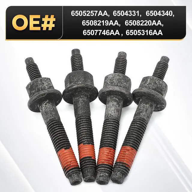 Alt view image 7 of 7 - 6505257AA Exhaust Manifold Stud Bolt & Nut Kits for 99-09 Jeep Grand Cherokee, 06-09 Commander/07-09 Aspen /00-08 Dodge Ram Durango Dakota/ 06-07 Mitsubishi Raider 4.7L V8 Replaces# 6504331