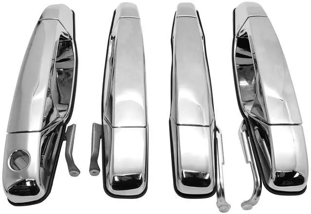 Main image of Chrome Exterior Outside Door Handles for 2007-2014 Chevy Silverado 1500/2500/3500 Tahoe Suburban Avalanche/GMC Sierra 1500/2500 /3500 Yukon Yukon XL/Cadillac Escalade Escalade ESV Escalade EXT