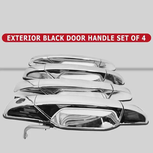 Alt view image 6 of 7 - Chrome Exterior Outside Door Handles for 2007-2014 Chevy Silverado 1500/2500/3500 Tahoe Suburban Avalanche/GMC Sierra 1500/2500 /3500 Yukon Yukon XL/Cadillac Escalade Escalade ESV Escalade EXT