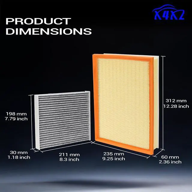 Alt view image 6 of 7 - CA10835 CF10285 Engine & Cabin Air Filter Kit Compatible with 2010-2026 Toyota 4Runner 4.0L, 2010-2023 Lexus GX460 4.6L Replace# 17801-38050 87139-30040 87139-YZZ08 17801-38051 SA10835 87139-07010