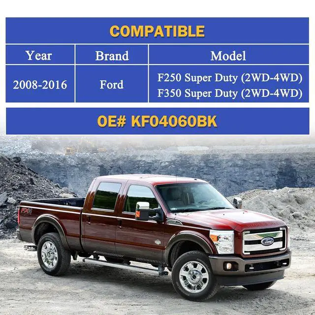 Alt view image 5 of 7 - Super Duty Red Body Mount Bushing Kit for 2008-2016 Ford F250 F350 2WD 4WD Polyurethane Body Cab Mounts KF04060BK