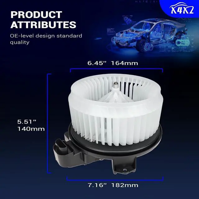 Alt view image 7 of 7 - 700308 AC Blower Motor Compatible with 2014-2017 Jeep Wrangler, 2018 Jeep Wrangler JK / 2014-2018 Ram 1500, 2019-2022 Ram 1500 Classic Replace 68232369AA PM4104 68214892AB 68214892AC