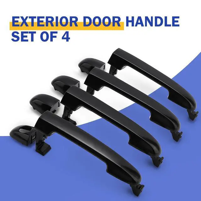 Alt view image 4 of 6 - 4Pcs Front Rear Left Right Exterior Door Handle Driver Passenger Side for Hyundai Elantra 2006-2012 (OEM# 826512H000 826522H010 826522H020)