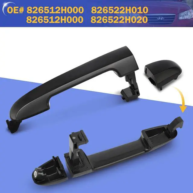 Alt view image 5 of 6 - 4Pcs Front Rear Left Right Exterior Door Handle Driver Passenger Side for Hyundai Elantra 2006-2012 (OEM# 826512H000 826522H010 826522H020)