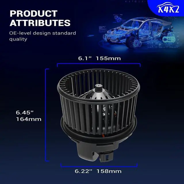 Alt view image 7 of 7 - 700272 AC Heater Blower Motor Compatible with 2012-2022 Ford Transit Connect C-Max Focus Escape 2015-2019 Lincoln MKC Replacement for GV6Z19805AA GV6Z19805B H1FZ19805A H1FZ19805B
