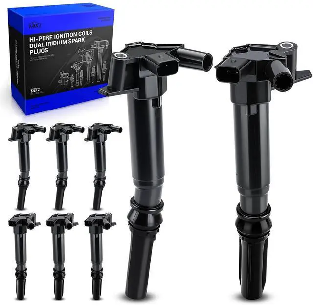 Main image of UF631+UF639 Ignition Coil Compatible with 2017 Ford E350, 2010-2014 Ford F150 F-150, 2011-2017 Ford F250 F-250 F350 F-350 Super Duty, 2011-2014 Ford Lobo V8 6.2L Replace# C1800 5C1858