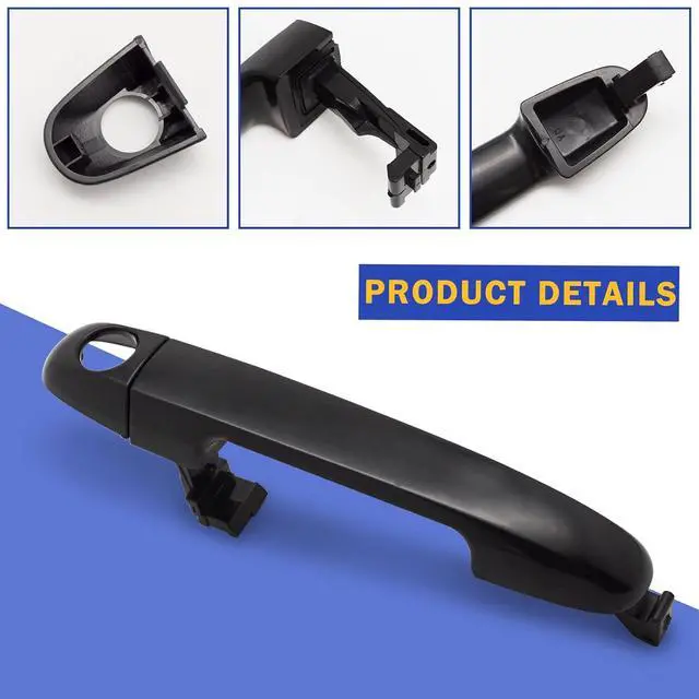 Alt view image 4 of 6 - Front Left Exterior Door Handle Driver Side for Hyundai Elantra 2006-2012 (OEM#826512H000 826522H010)