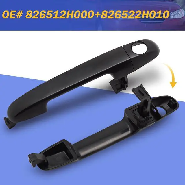 Alt view image 5 of 6 - Front Left Exterior Door Handle Driver Side for Hyundai Elantra 2006-2012 (OEM#826512H000 826522H010)