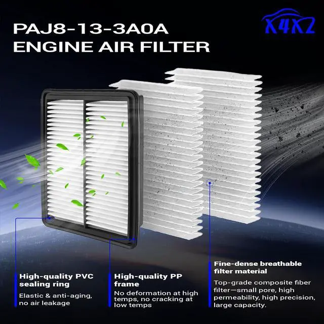 Alt view image 3 of 7 - PAJ8-13-3A0A BDGF-61-J6X Engine & Cabin Air Filter Kit Compatible with 2020-2025 Mazda CX-30 CX30 2.0L/2.5L Gas, 2020-2025 Mazda 3/3 Sport 2.0L/2.5L Gas Replace PAH9-13-3A0A CAF15049P