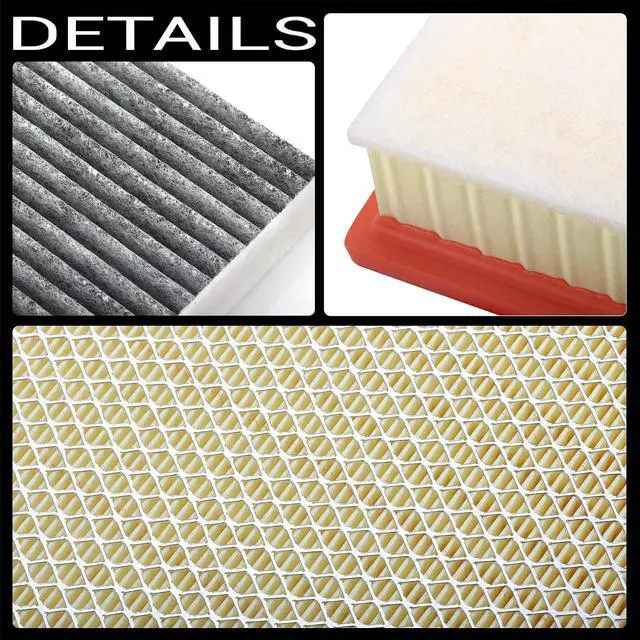 Alt view image 7 of 7 - CA11895 CF10285 Engine & Cabin Air Filter Set for 2014-2021 Toyota Sequoia 5.7L, 2014-2021 Toyota Tundra 4.6L 5.7L(Flexible Panel Air Filter Only) Replace# 17801-0P100 87139-50100