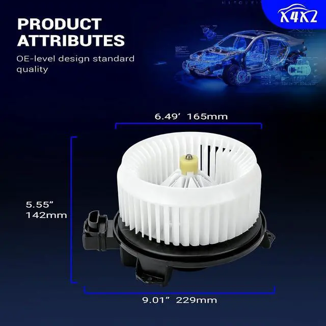 Alt view image 3 of 7 - 700203 HVAC Heater Blower Motor Assembly for Acura MDX RDX TL TSX/Honda Accord,CR-V,Odyssey,Pilot/Dodge Ram 1500 2500 3500 Journey Avenger/Jeep Compass Patriot/Ford Edge Fusion/Chrysler Sebring
