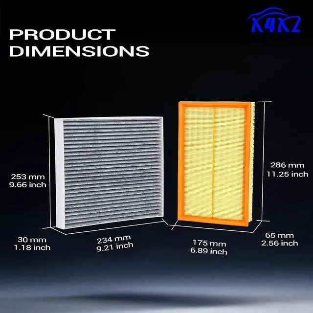 Alt view image 6 of 7 - 5Q0129620B 5Q0819644 Engine & Cabin Air Filter for 2015-2026 Volkswagen Jetta Tiguan Arteon GTI 2.0L, 2015-2024 Golf 1.8L 2.0L, 2015-2025 Audi A3 Q3 S3 TTS Quattro Replace# 5Q0-819-644 F11643