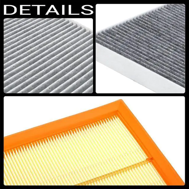 Alt view image 7 of 7 - 5Q0129620B 5Q0819644 Engine & Cabin Air Filter for 2015-2026 Volkswagen Jetta Tiguan Arteon GTI 2.0L, 2015-2024 Golf 1.8L 2.0L, 2015-2025 Audi A3 Q3 S3 TTS Quattro Replace# 5Q0-819-644 F11643