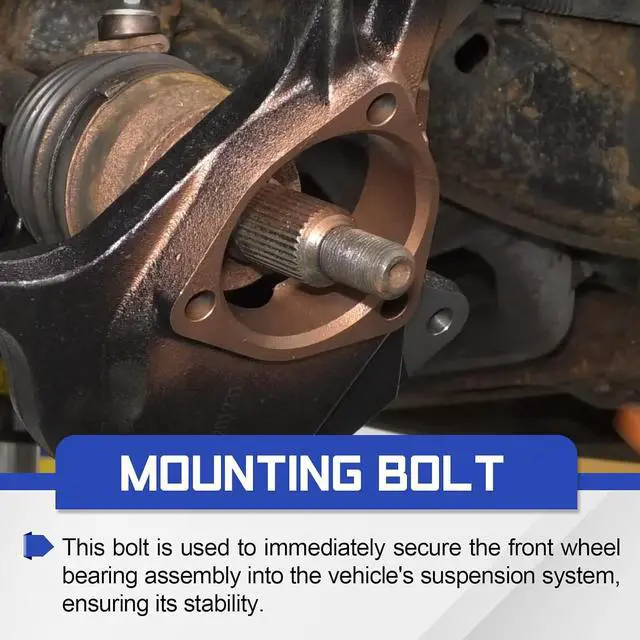 Alt view image 3 of 7 - 917-517 Front Wheel Hub Bearing Assembly Mounting Bolt Compatible with Chevy Silverado 1500 2500 3500 Astro Avalanche Suburban Express Tahoe/Cadillac Escalade/GMC Savana Yukon Sierra 15719028