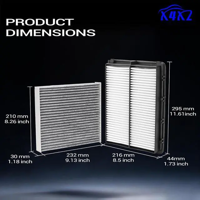 Alt view image 6 of 7 - CA11943 CF12936 Engine & Cabin Air Filter Set Compatible with 2020-2025 Hyundai Palisade 3.8L Gas Replace# WP10080 97133S8000 28113A9100 PSA90143 S8C79AC000 CF12936 WA10271 PA99071 WA10271 A39155