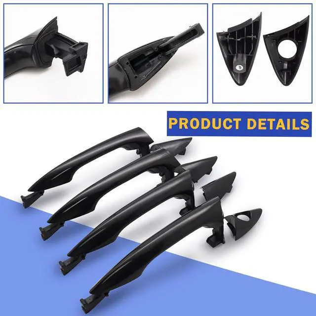 Alt view image 5 of 6 - 4PCS for 2011-2016 Hyundai Elantra Outside Exterior Door Handle LH&RH Front&Rear 826513X000