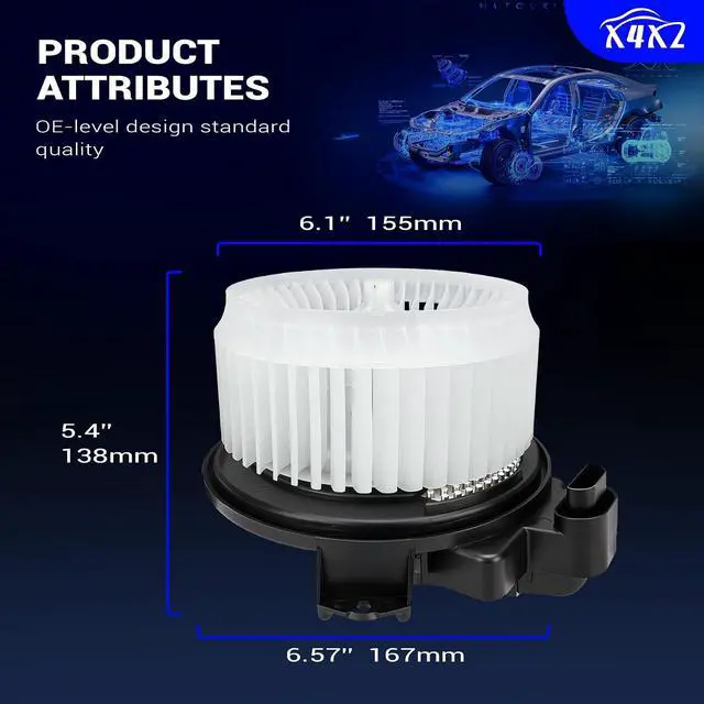 Alt view image 6 of 7 - 700249 AC Heater Blower Motor Compatible with 2017-2018 Toyota Corolla iM, 2009-2019 Corolla, 2010-2016 Prius, 2012-2017 Prius V, 2006-2018 RAV4 for 2016 Scion iM Replace 8710302210 8710342101