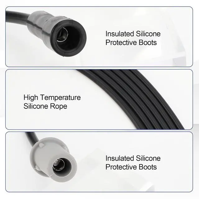 Alt view image 3 of 7 - 5019593AA Spark Plug Wire Kit for 2001-2010 Dodge Grand Caravan,Chrysler Town & Country, 2005-2008 Pacifica/2009-2010 Volkswagen Routan Replace# 05019593AA, 7B0905409