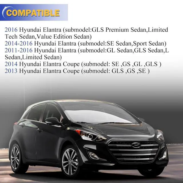 Alt view image 2 of 6 - 4PCS for 2011-2016 Hyundai Elantra Outside Exterior Door Handle LH&RH Front&Rear 826513X000
