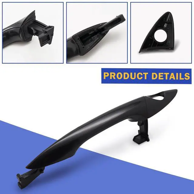 Alt view image 5 of 7 - Front Left Exterior Door Handle Driver Side for Hyundai Elantra Value Edition/Coupe GL/Coupe 2011-2016 826513X000 826523X000
