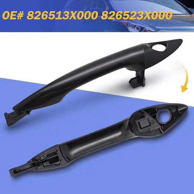 Alt view image 6 of 7 - Front Left Exterior Door Handle Driver Side for Hyundai Elantra Value Edition/Coupe GL/Coupe 2011-2016 826513X000 826523X000