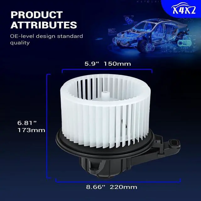Alt view image 3 of 7 - 700237 HVAC Heater Blower Motor Assembly for 2009-2014 Ford F150, 2009-2017 Ford Expedition, 2009-2017 Lincoln Navigator Replaces# PM9364, AL1Z19805A, CL1Z19805A, 75873,SK700237,FO3126130