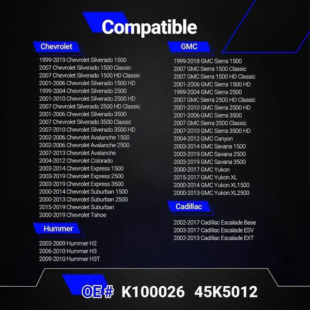 Alt view image 2 of 7 - K100026 Camber Bolt Kit Compatible with Chevy Yukon Siverado Saburban Avalanche Colorado Express Tahoe GMC Canyon Sierra Savana, Front Upper Control Arm Caster Alignment, 4PCS Cam Bolt ±1.5 Degree