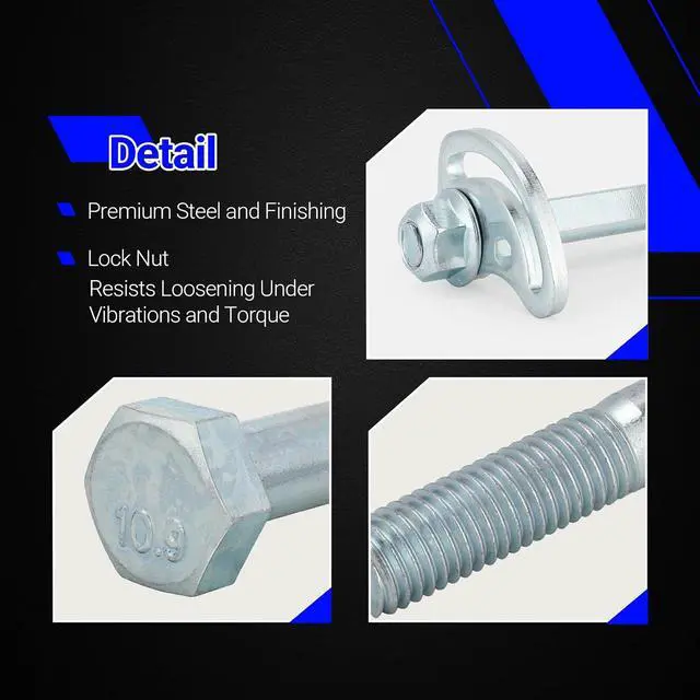 Alt view image 6 of 7 - K100026 Camber Bolt Kit Compatible with Chevy Yukon Siverado Saburban Avalanche Colorado Express Tahoe GMC Canyon Sierra Savana, Front Upper Control Arm Caster Alignment, 4PCS Cam Bolt ±1.5 Degree