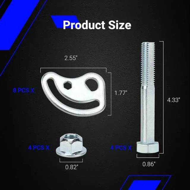 Alt view image 7 of 7 - K100026 Camber Bolt Kit Compatible with Chevy Yukon Siverado Saburban Avalanche Colorado Express Tahoe GMC Canyon Sierra Savana, Front Upper Control Arm Caster Alignment, 4PCS Cam Bolt ±1.5 Degree