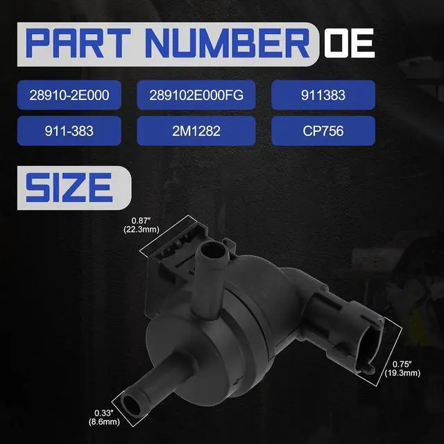 Alt view image 6 of 7 - 28910-2E000 Vapor Canister Purge Control Valve Fits for Hyundai Elantra Tucson Kia Forte Soul Replace# 911-383, 2M1282 28910-2E000