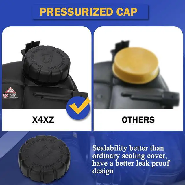 Alt view image 3 of 7 - 1645000049 Engine Coolant Reservoir Radiator Expansion Tank with Sensor & Pressurized Cap for 06-15 Mercedes-Benz GL320 GL350 GL450 GL550 SLS AMG ML350 ML450 ML500 ML550 ML63 Replaces# 603-256 EPT0009