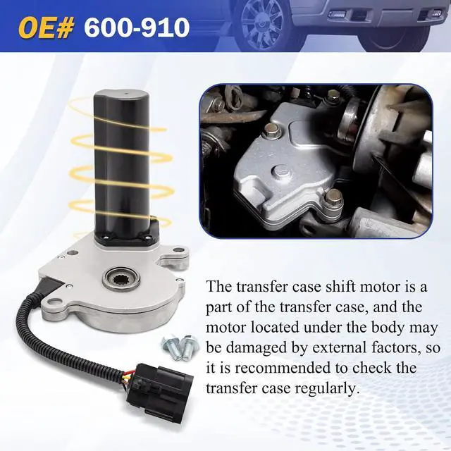 Alt view image 5 of 6 - 600-910 Transfer Case Shift Encoder Motor GM 4WD for 2004-2007 Cadillac Escalade ESV EXT Chevy Avalanche 1500 Silverado 1500 2500 HD Classic 2006-2010 Dodge Ram 1500