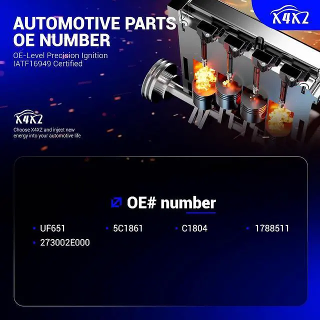 Alt view image 3 of 7 - UF651 Ignition Coil Packs Fit for 2011-2020 Hyundai Elantra, 2014-2021 Hyundai Tucson /2014-2016 Kia Forte, 2014-2018 Kia Forte5, 2012-2019 Kia Soul (1.8L 2.0L ONLY) 5C1861 C1804 1788511 273002E000