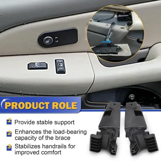Alt view image 3 of 7 - 1 Pair GMT800 GMT801 Driver & Passenger Door Arm Rest Bracket for GM 1999-2006 Truck or Suburban Chevy Front Door Arm Rest Bracket Replacement (OEM# GMT820 GMT830)